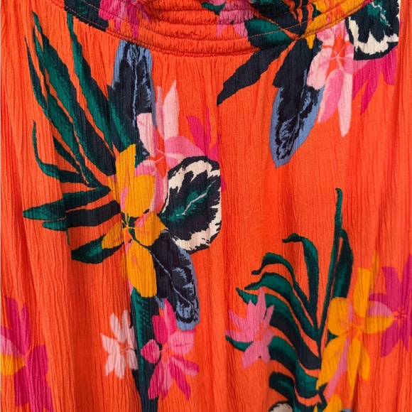 Old Navy Orange Black Flutter Sleeve Maxi Dress - Picture 2 of 4